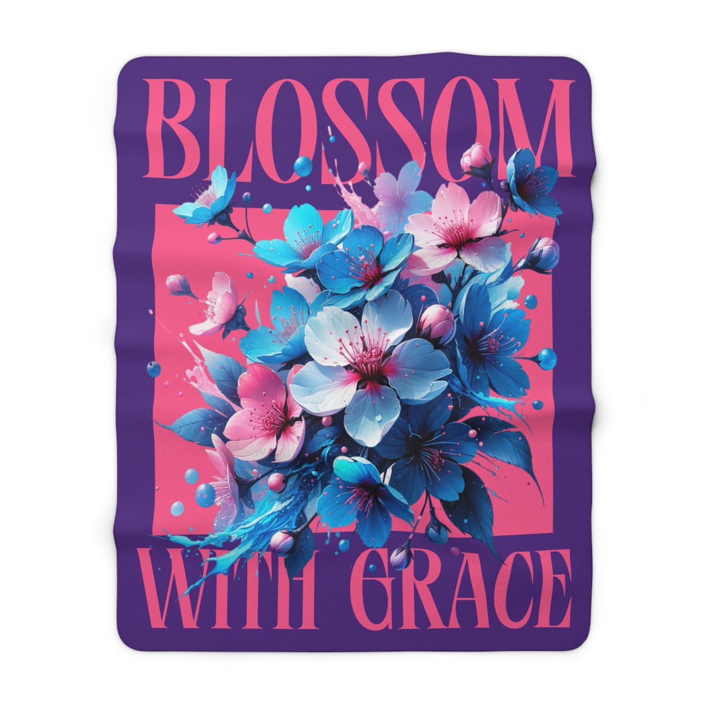 Blossom With Grace Sherpa Fleece Blanket