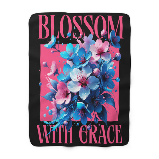 Blossom With Grace Sherpa Fleece Blanket