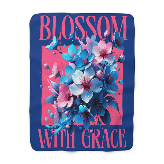 Blossom With Grace Sherpa Fleece Blanket