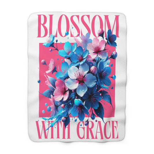 Blossom With Grace Sherpa Fleece Blanket